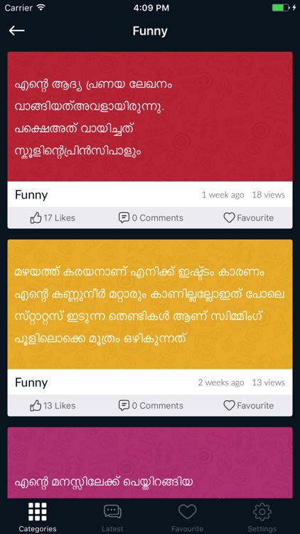 Malayalam Status