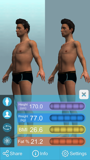 BMI 3D Pro (Body Mass Index Rechner)(圖3)-速報App