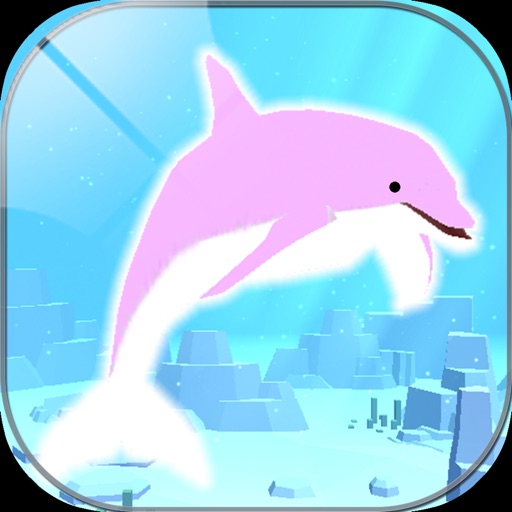 Healing dolphin fish simulation game Icon