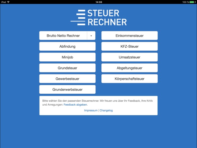 Steuerrechner 2019 Im App Store