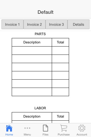 Labor Invoice screenshot 2