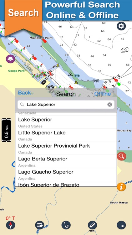 Superior Lake GPS offline nautical boaters chart screenshot-3