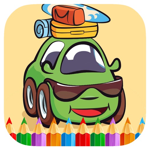 Vehicle Coloring Book Games For Children Icon