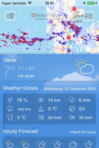 Nedbør Radar Danmark - Vejr screenshot 2