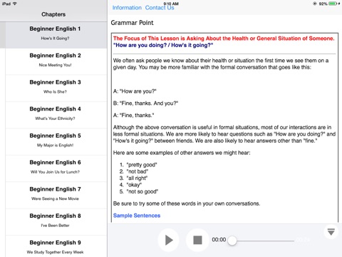 Upper Beginner English for iPad screenshot 4