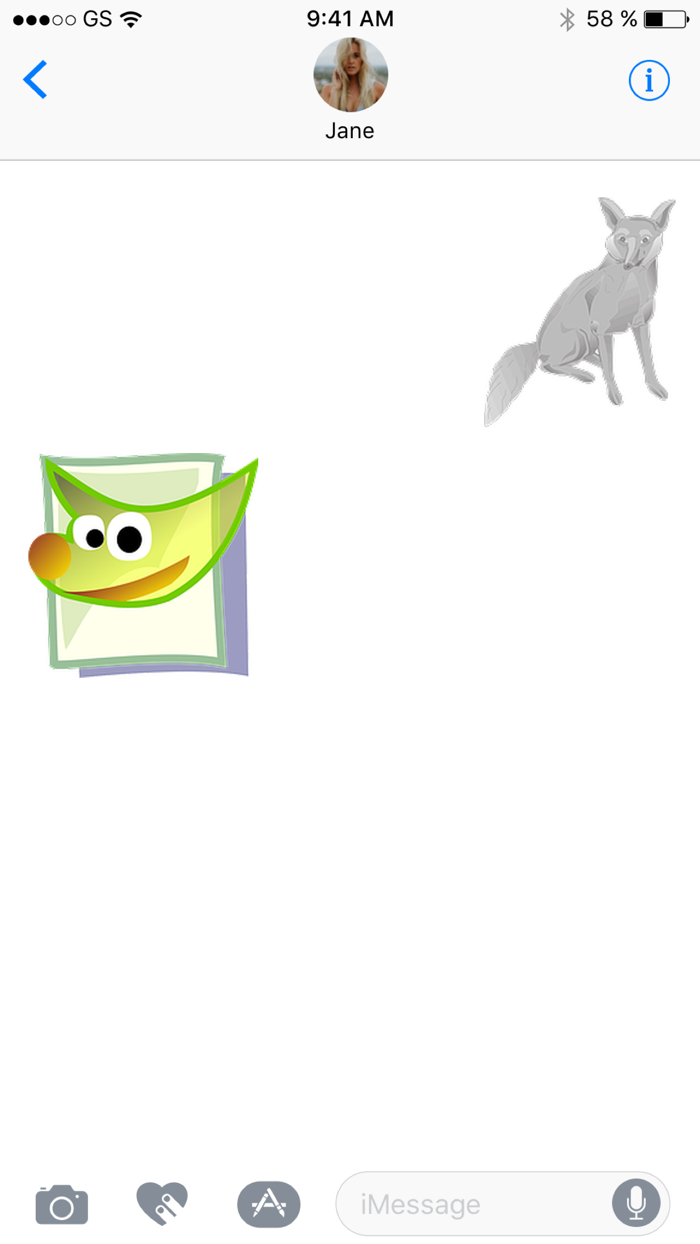 Лисицы Два стикеров