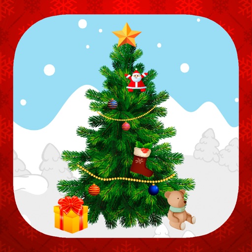 Decorate and create Christmas tree with stickers Icon