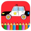 Car Police Coloring Page Game For Kids Version