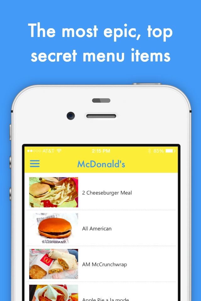 Fast Food Secret Menu Guide screenshot 2