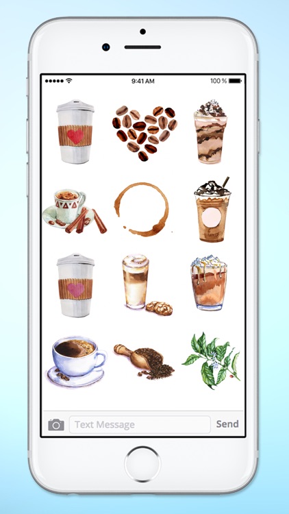 I Love Coffee Watercolor Sticker Pack screenshot-4