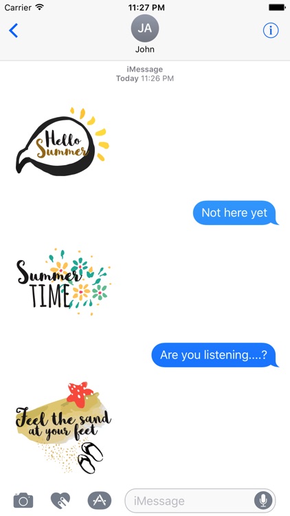 Animated Summer Quote Stickers