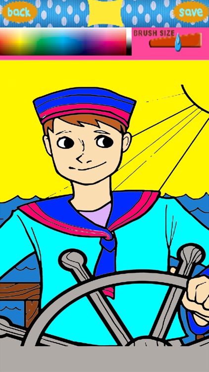 Captain And Boat Coloring Book Game Edition