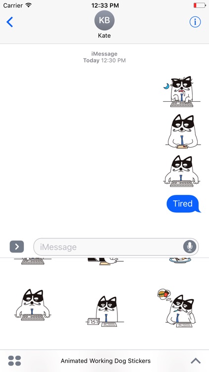 Animated Working Dog Stickers For iMessage screenshot-3