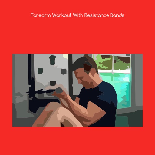 Forearm workout with resistance bands icon