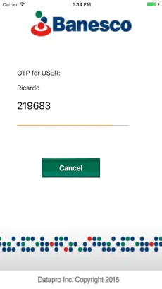 Screenshot 1 Banesco Token NV iphone