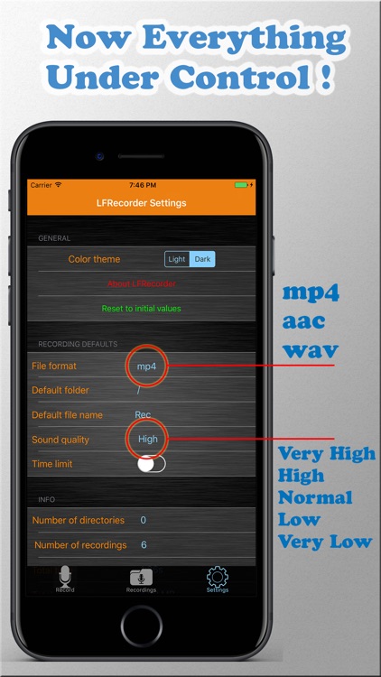 LF Recorder - HD Voice Record, play & edit audio screenshot-3