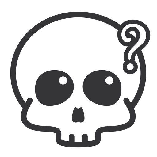 Confused Skull Emoji