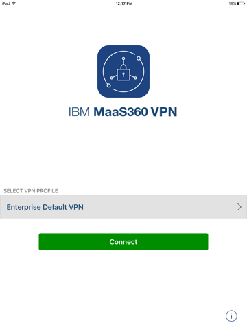 Скриншот из MaaS360 VPN