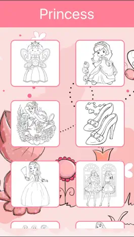 Game screenshot Princess Coloring Book for Girls: Learn to color hack