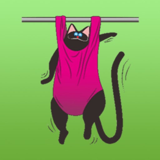 Black Chubby Cat Sticker icon
