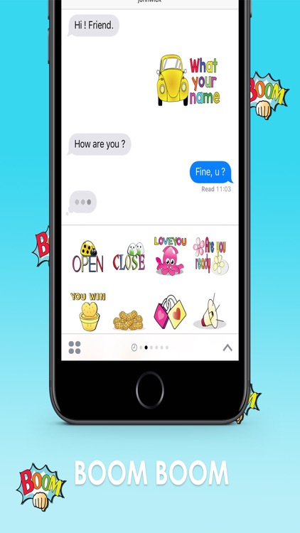 BOOM Stickers Emoji Keyboard By ChatStick