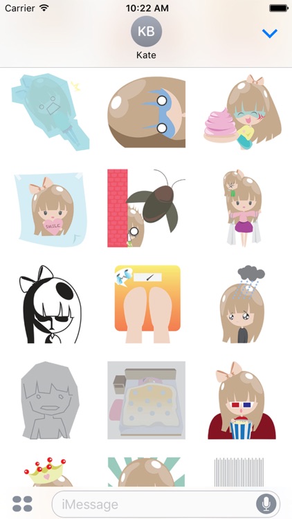 Mayu, the fashionable girl for iMessage Sticker