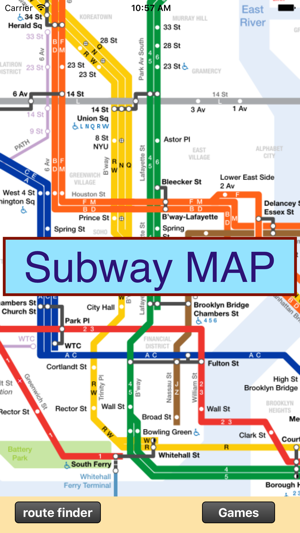 New York City Subway - map and route fin