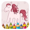 Kids Coloring Drawing Book Pony Unicorn Game