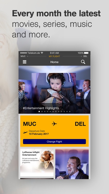 Lufthansa Companion App for Inflight Entertainment
