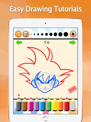 Snímek obrazovky 1 How to Draw for Dragon Ball Z Drawing and Coloring iphone