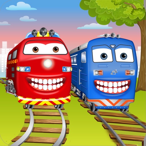 Train Wash and Dentist: Steam Engine Game for Kids