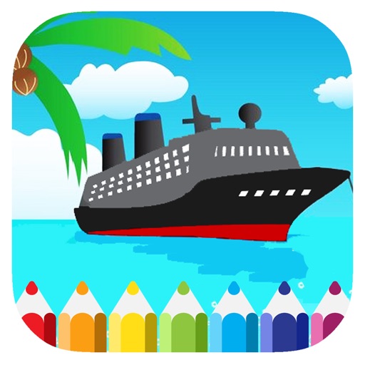 Free Big Boat Coloring Book Game For Kids iOS App