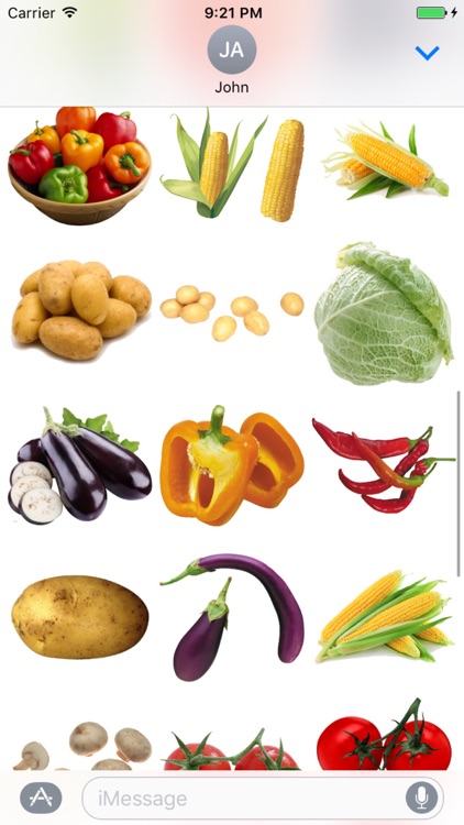 Fun Vegetables Stickers