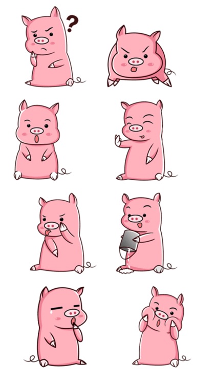Pinky Pig Stickers