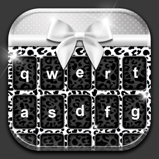 Black and White Keyboard Theme Custom Emoji Skins Icon