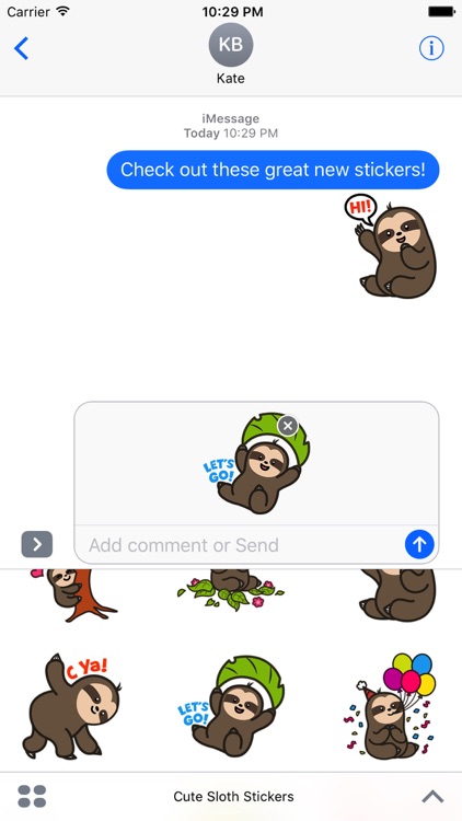 Cute Sloth Stickers