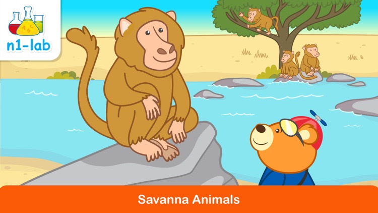 Nano Bear Savannah animals sound game for babies screenshot-3