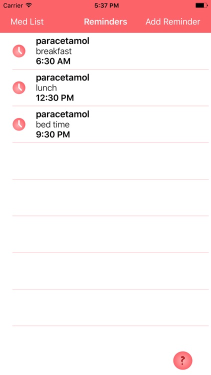 MyMeds Medication Reminder App