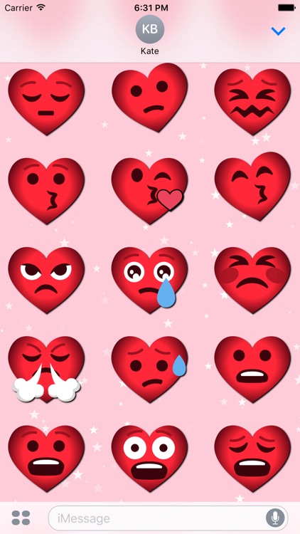 Love Emoji • 70 stickers for iMessage screenshot-3