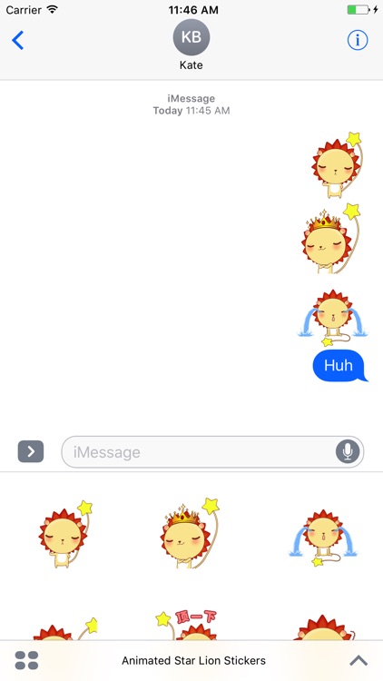 Animated Star Lion Stickers For iMessage screenshot-3