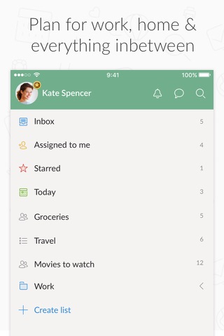 Wunderlist: To-Do List & Tasks screenshot 3