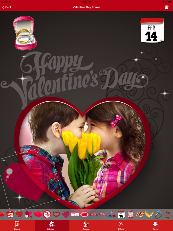 Valentine Card, Frame  Gif 2017