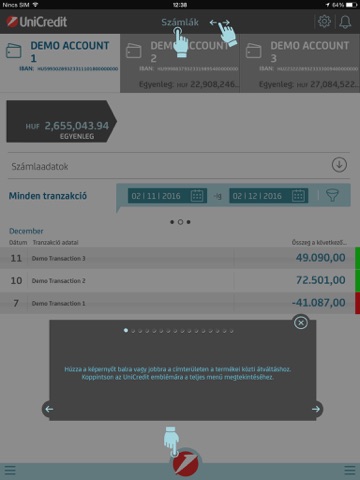 UniCredit Mobile for iPad screenshot 2