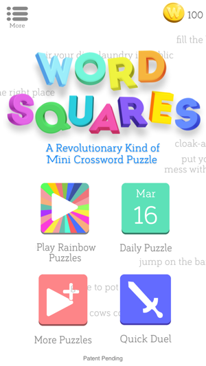 Word Squares Crossword Puzzles