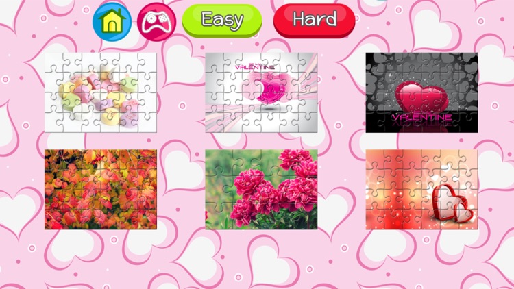 Valentine jigsaw puzzle games for kids toddles screenshot-3