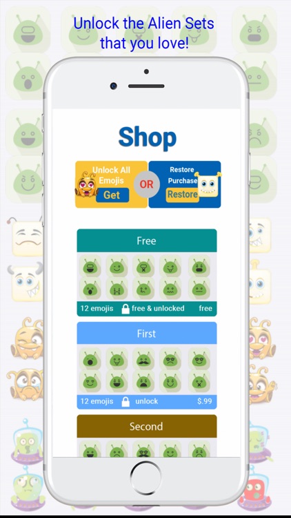 AlienMoji - 80+ Cute Alien Emoji Keyboard screenshot-3