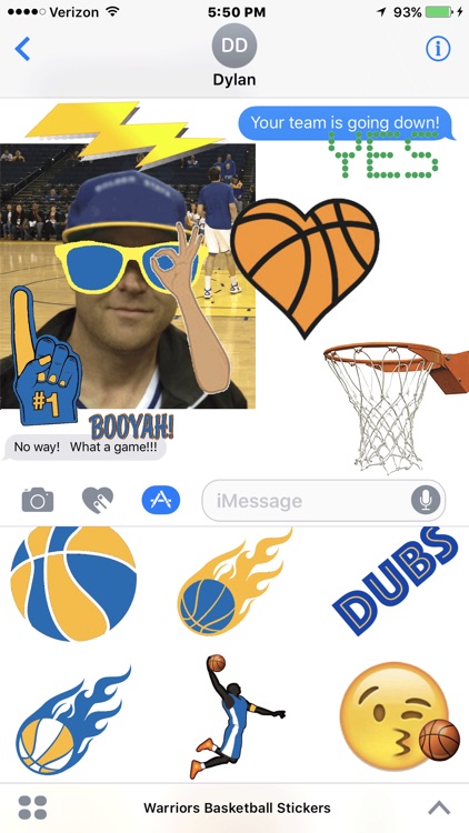 Warriors Basketball Stickers