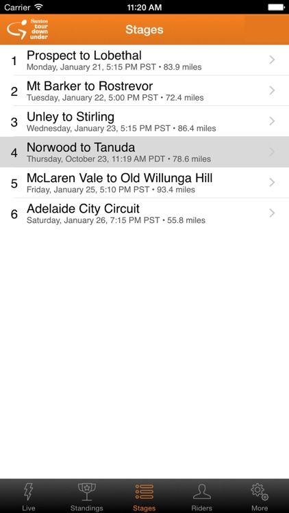 Santos Tour Down Under Tracker