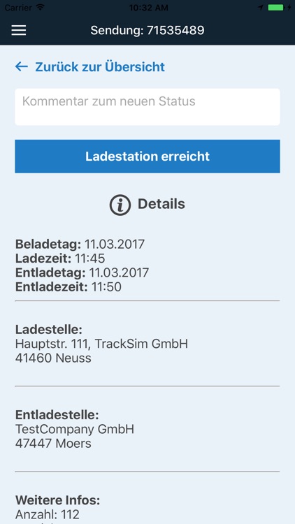 TrackSim Logistik App