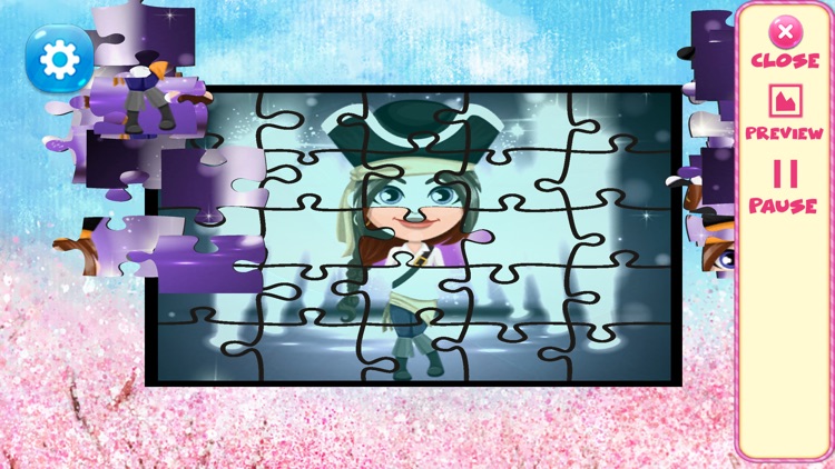 girls jigsaw puzzle cartoon games screenshot-4